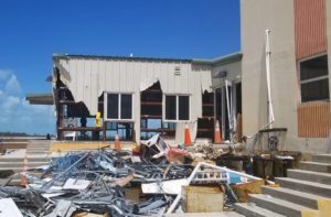 Hurricane Dorian damage in the Bahamas.